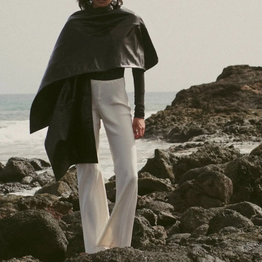 Same Leather Wrap Cape